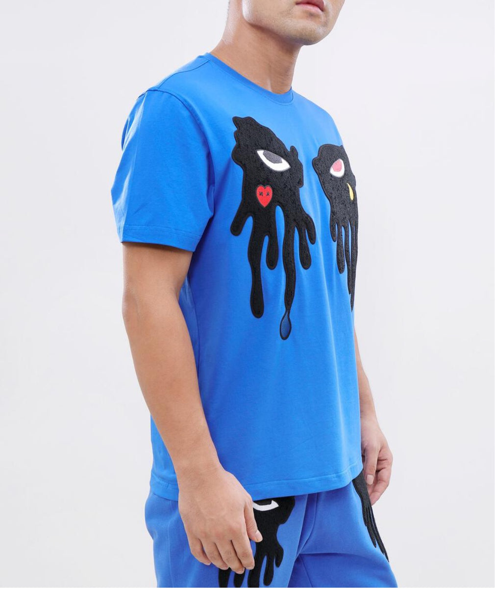 roku Tシャツ Roku Men's Blue Drip Eyes Tee Shirt – Unleashed Streetwear and Apparel