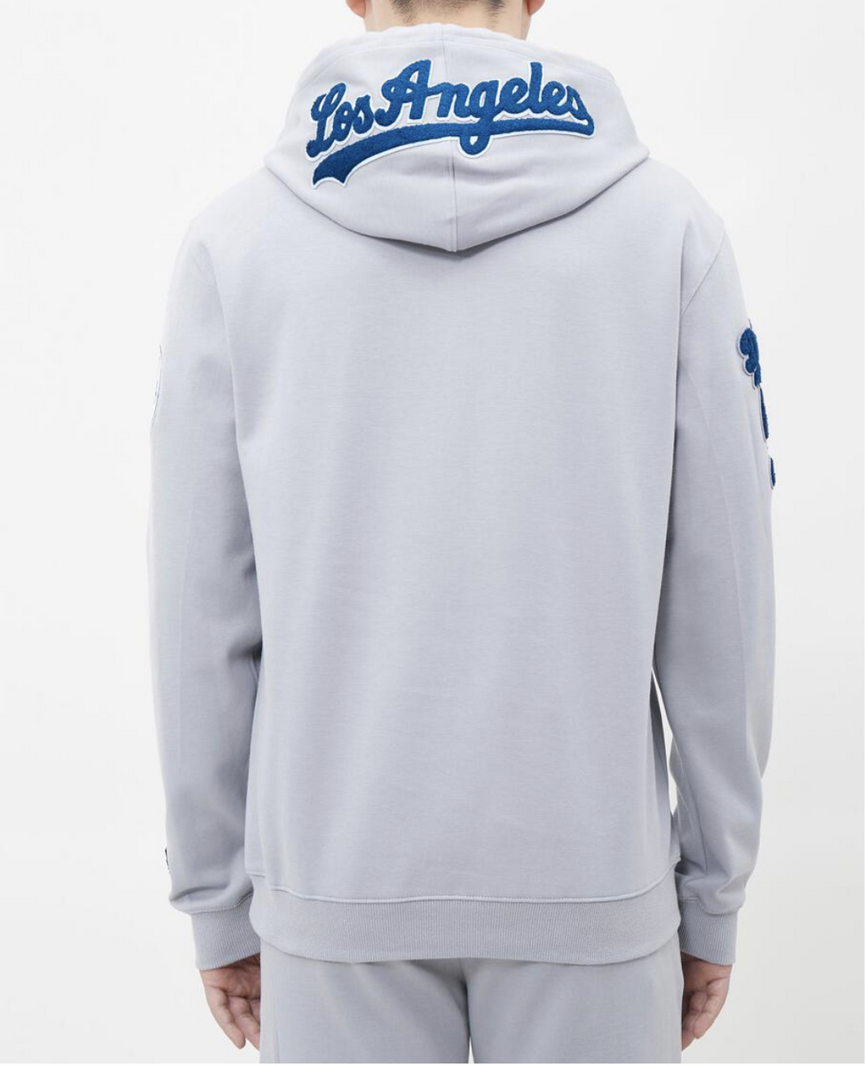 Mitchell & Ness Los Angeles Dodgers Logo Tackle Twill Hoodie Sweatshirt