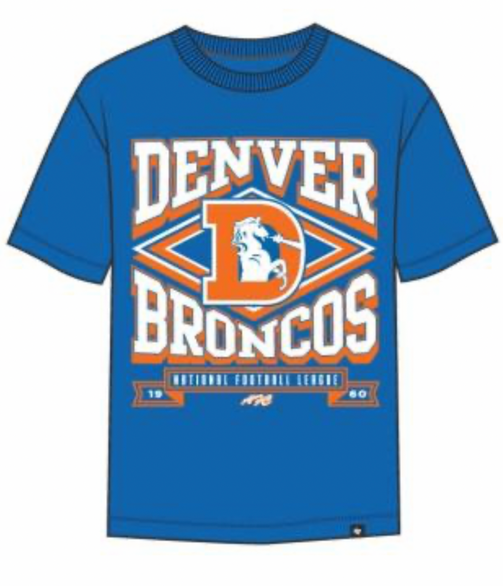 Licensed Sports 47 Brand Men’s Denver Broncos Retro Tee Shirt