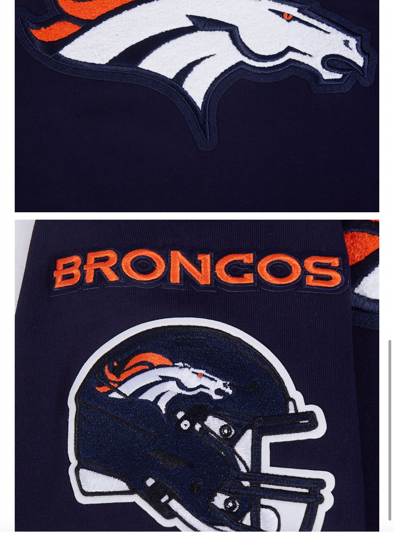 Licensed Sports Pro Standard Brand Men’s Denver Broncos Hoodie