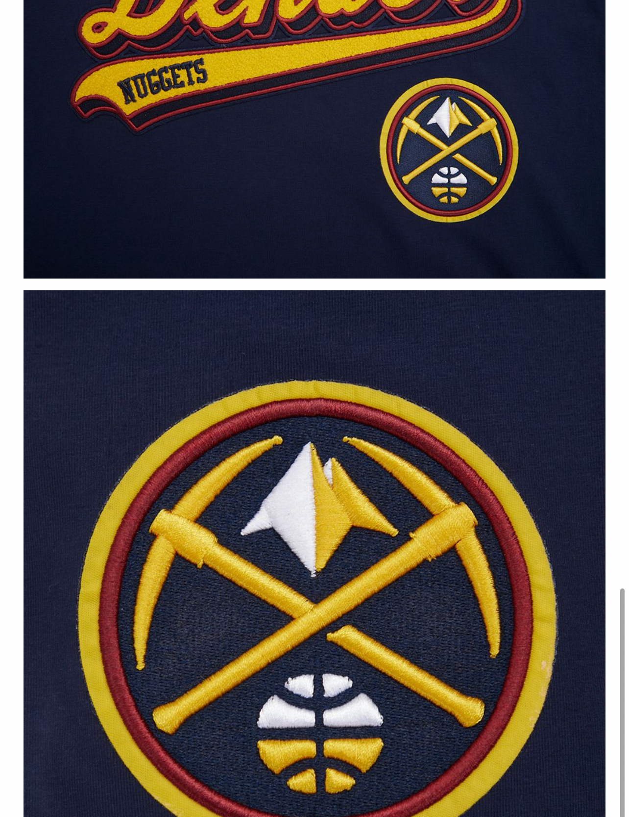 Licensed Sports Pro Standard Brand Men’s Denver Nuggets Stitch Tee Shirt