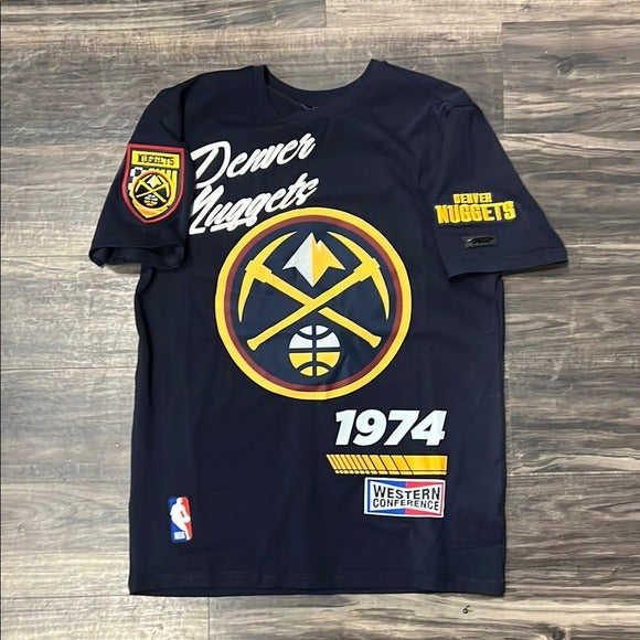 Men’s Pro Standard special edition licensed Denver Nuggets Graphic SportsT-Shirt with patches