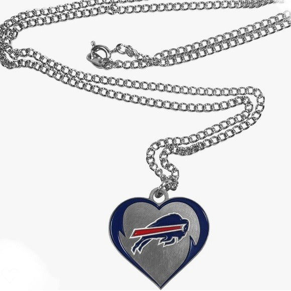 Buffalo Bills Women’s Sports Heart Necklace Pendant