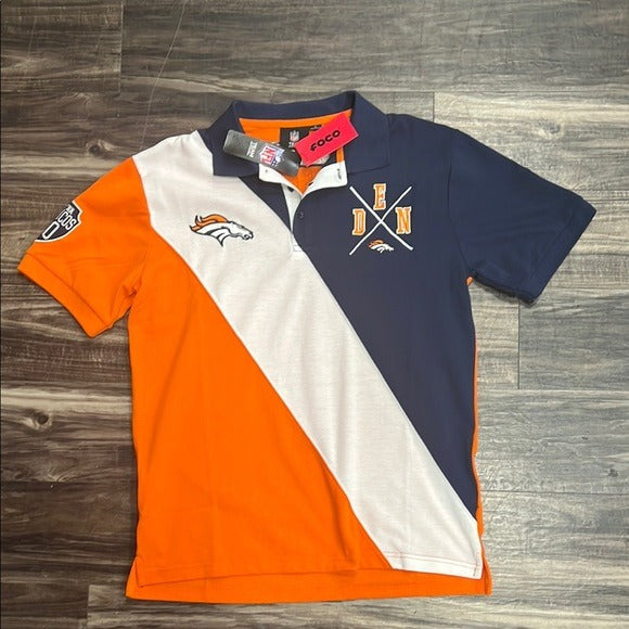 NFL Licensed Men’s FOCO Denver Broncos Polo Sports Shirt