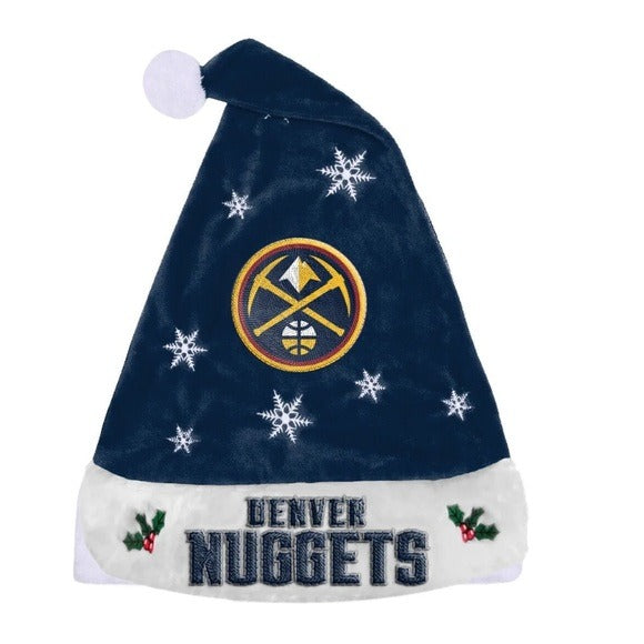 Sports Licensed Denver Nuggets Santa Hat