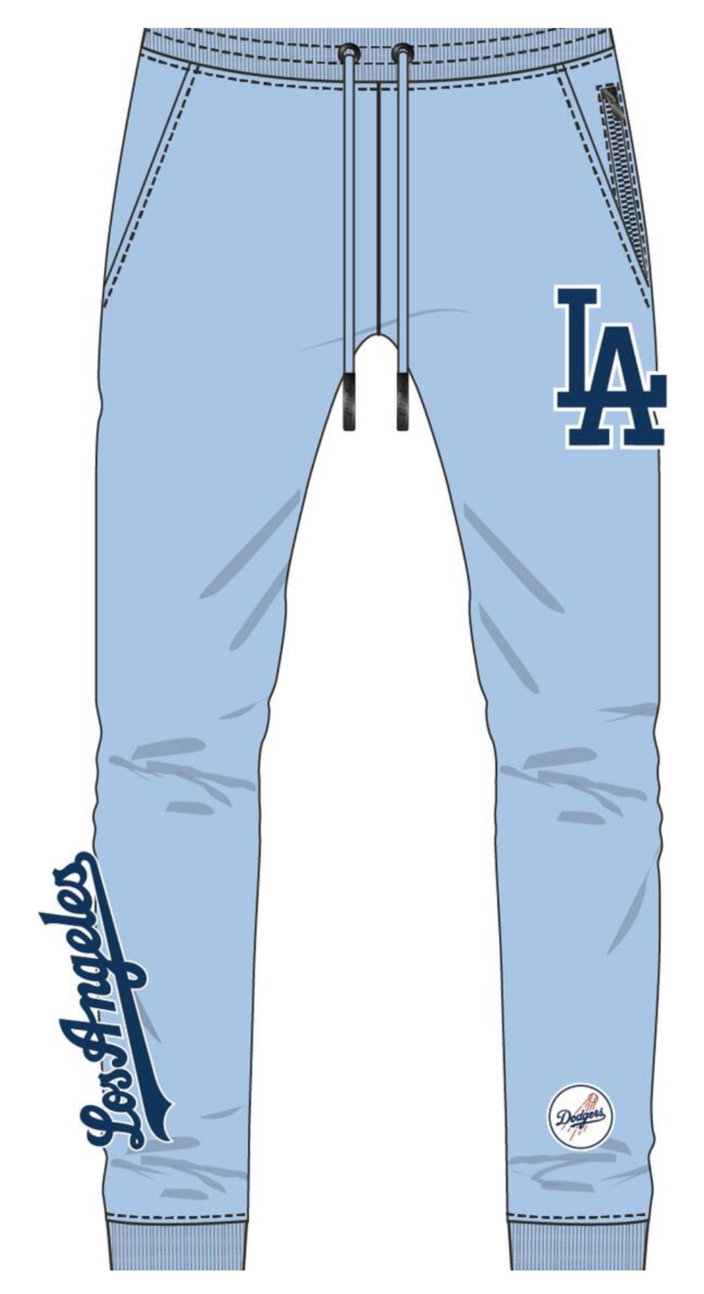 Pro Standard Mens Pants LA Dodgers Baby Blue Joggers