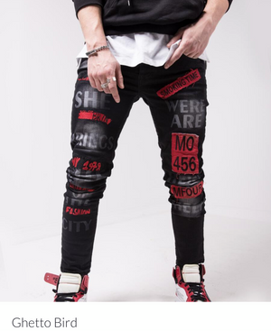 Sernes Brand Men’s Iced Out Jeans Pants
