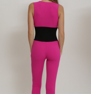 Women’s Hot Pink Stretchy Jumpsuit