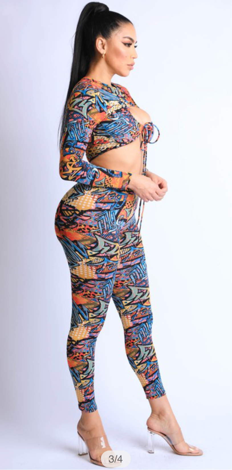 Women’s 2 Piece Graffiti Pant Set