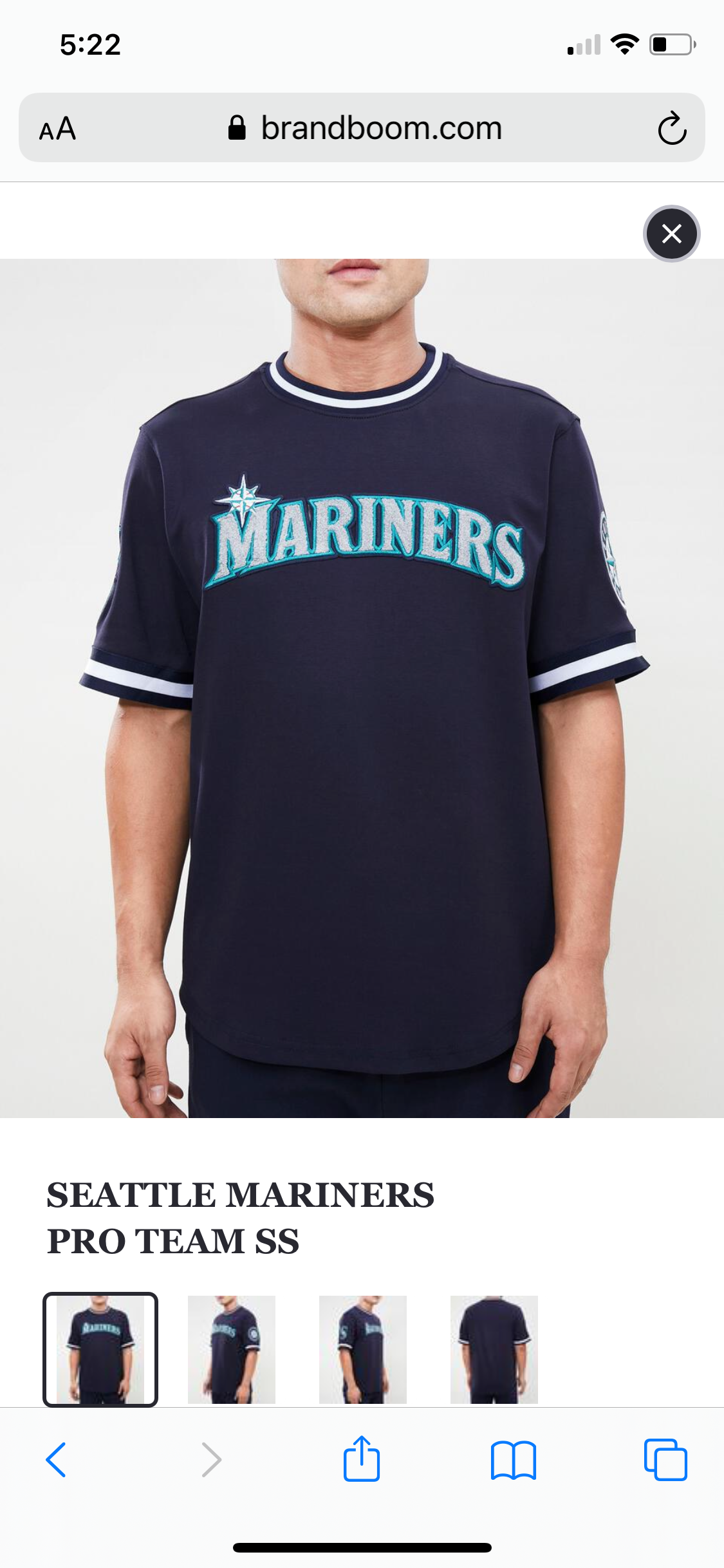 Pro Standard Men’s Seattle Mariners Jersey Shirt