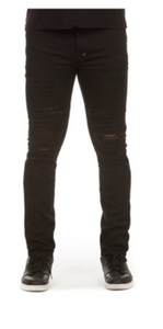 Akoo Men’s Black Distressed Jeans -Pants By TI