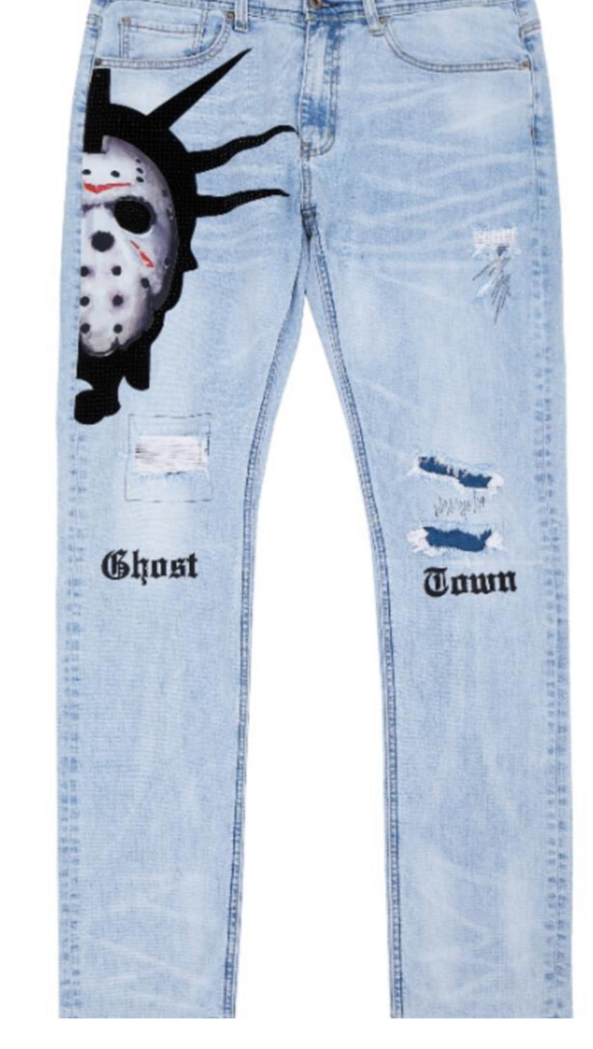 Roku Men’s Rhinestone Denim Jeans Pants