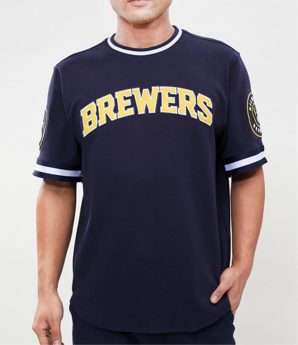 Pro Standard Men’s Milwaukee Brewers Jersey Tee Shirt