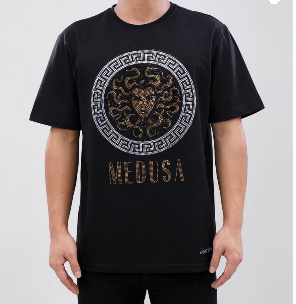 Hudson/Eternity Rhinestone Medusa Men’s Tee Shirt