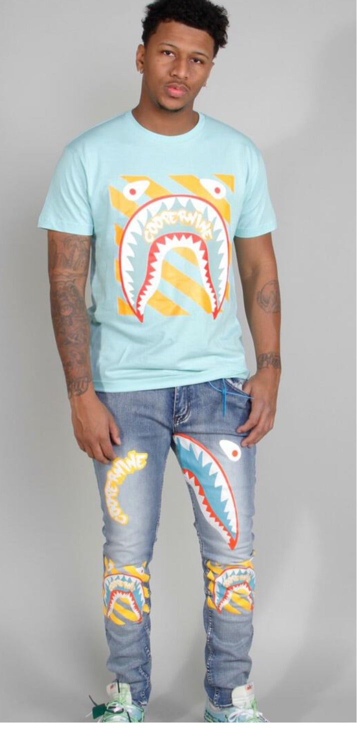 Cooper 9 Men’s Shark Mouth Pants Jeans