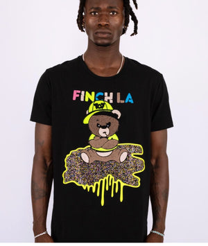 Finch LA Brand Streetwear Mens Rhinestone Tee Shirt