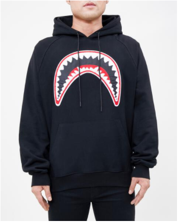 Hudson Eternity Black Shark Mouth Hoody Men s Crew Neck Sweater Shirt Unleashed Streetwear and Apparel