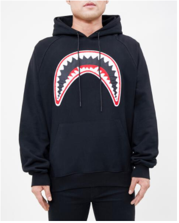 Hudson/Eternity Black Shark Mouth Hoody Men’s Crew Neck Sweater Shirt