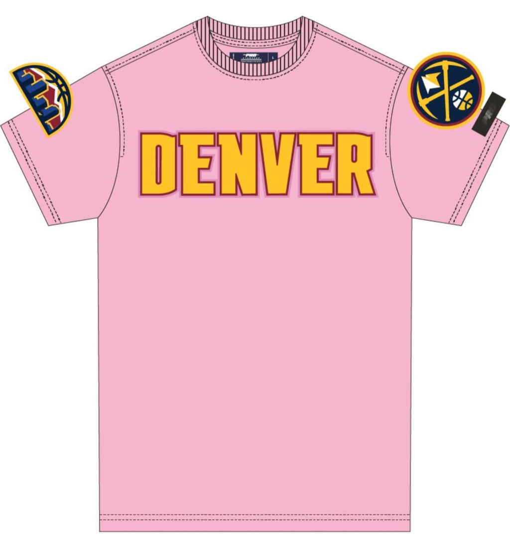 Pro Standard Mens Denver Nuggets Pink Sports Tee