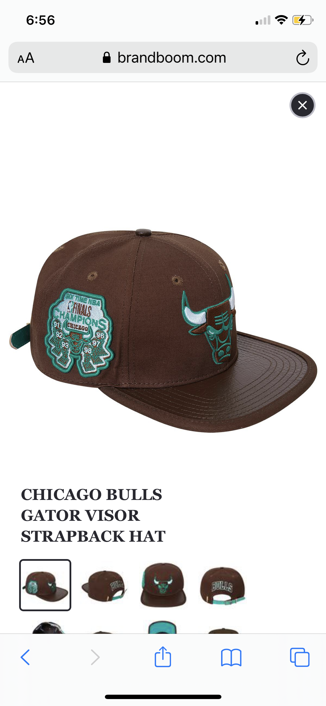 Pro Standard Chicago Bulls Logo Gator Visor Strapback Hat