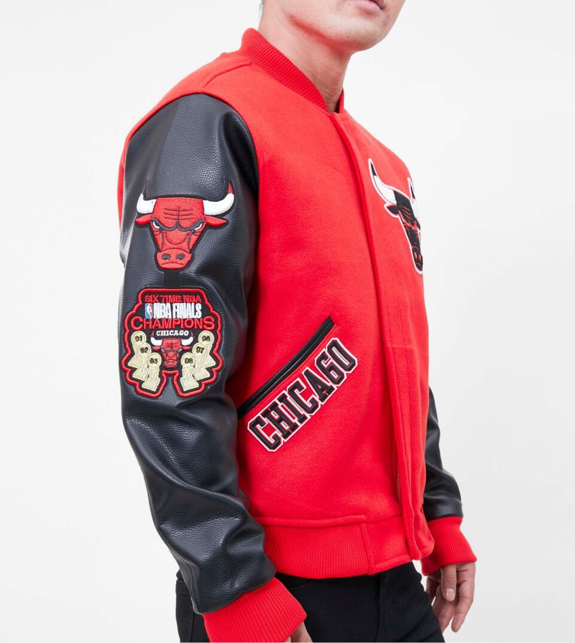 Pro Standard Red Chicago Bulls Bomber Jacket