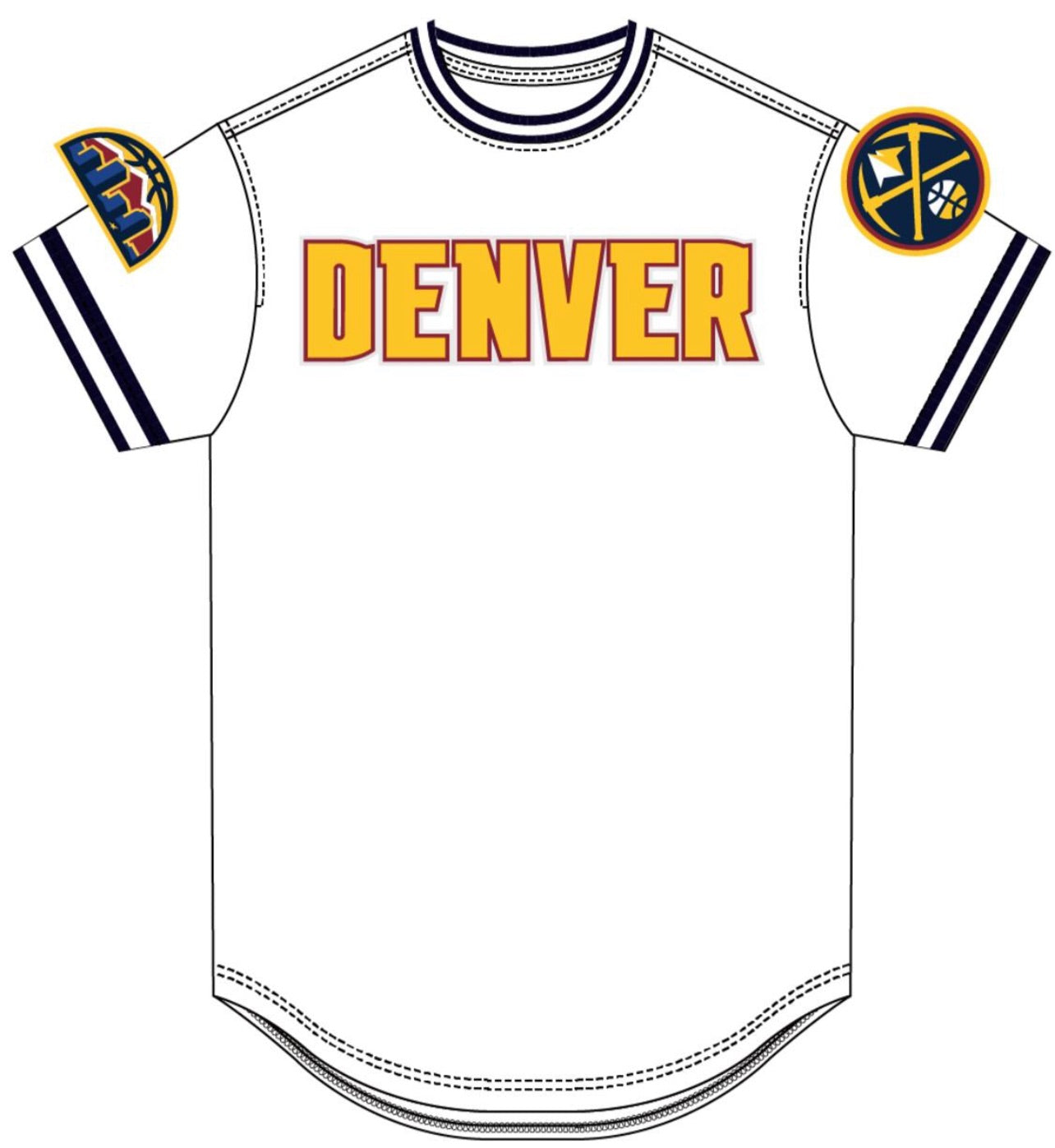 Pro Standard Men’s Denver Nuggets White Jersey Tee Shirt