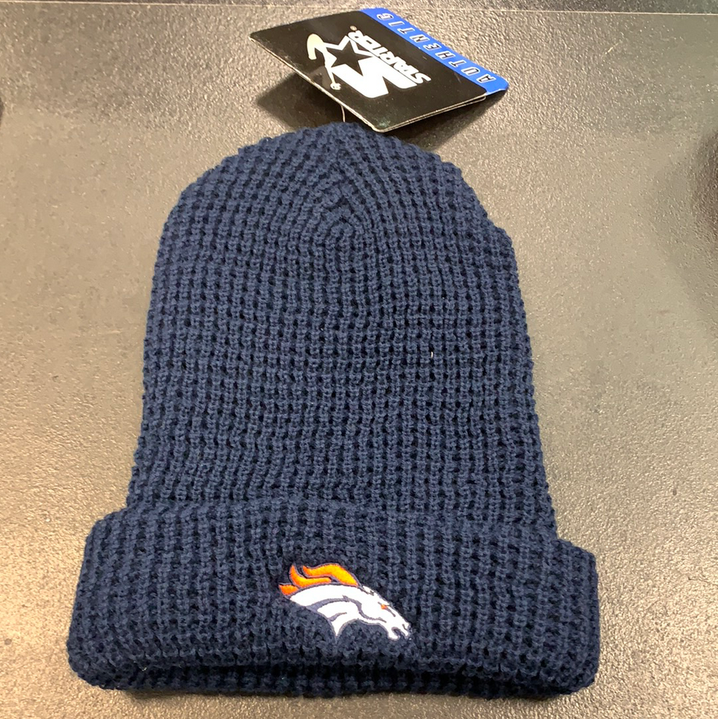 Navy Blue Knit Beanie Denver Broncos Hat