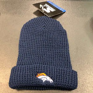 Navy Blue Knit Beanie Denver Broncos Hat