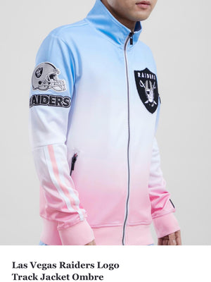 Pro Standard Mens Las Vegas Raiders Pink Blue Jacket