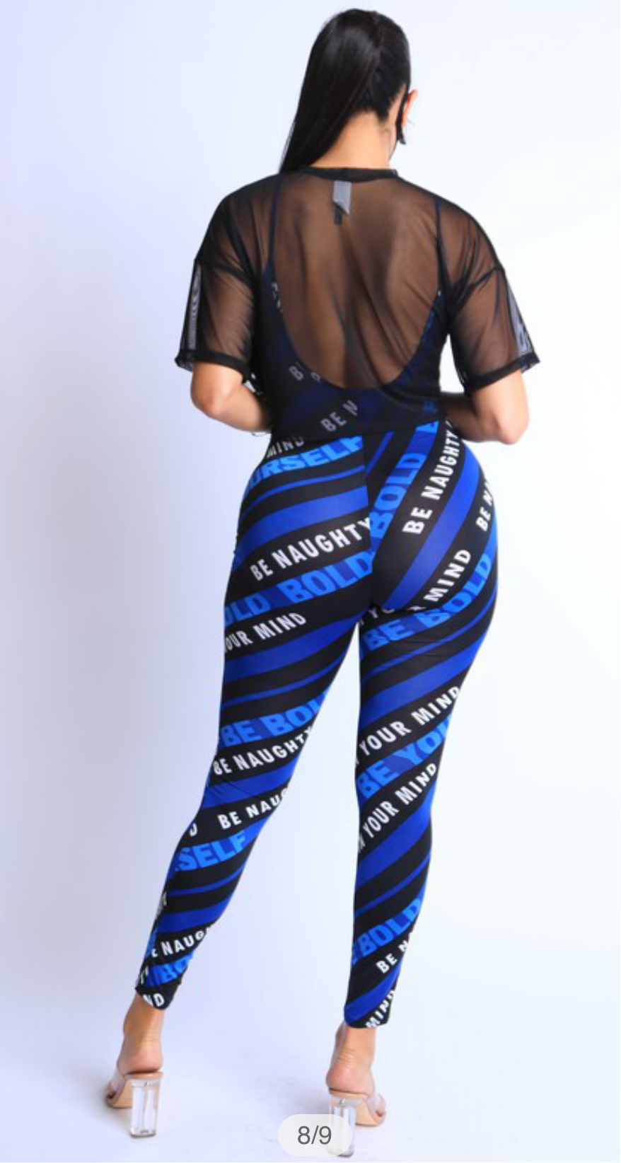 Women’s Blue Black Striped 3 Piece Set