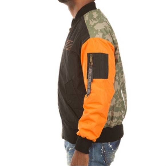 Akoo Camo Bomber Puffer Jacket Coat Rapper TI