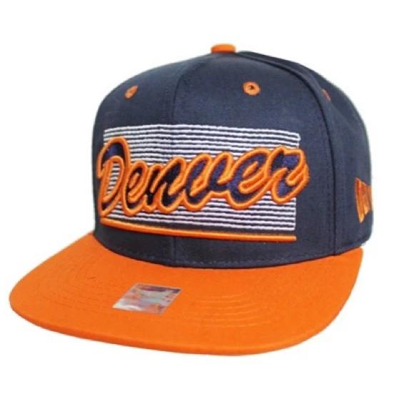 Orange blue Denver hat cap snapback