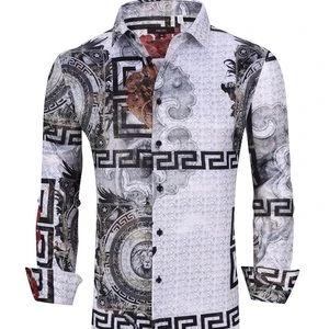 Italian Designer Men's Button Up Long Sleeve Dress Shirt Unleashed Streetwear and Apparel Italian Designer Men's Button Up Long Sleeve Dress Shirt Unleashed Streetwear and Apparel